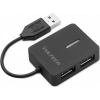 Vultech HU-04USB2 Schnittstellen-Hub USB 2.0 480 Mbit/s Schwarz