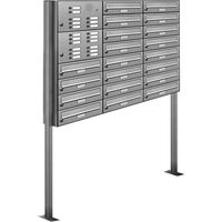 20er V2A Edelstahl Briefkasten Standanlage Freistehend mit Klingel