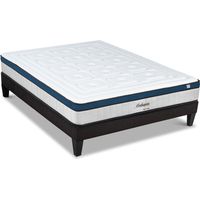 HYPSOM Ensemble MONTESQUIEU 140x190 cm Matelas Ressorts ensachés + Sommier Bois