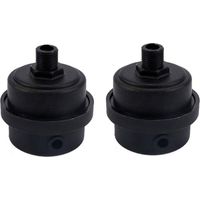 Lntyq Lot de 2 filtres silencieux pour compresseur d'air en plastique avec élément filtrant 1/4" PT 12.7mm
