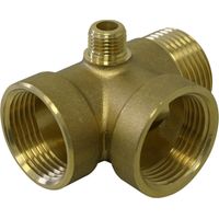 Racor 4 vías latón DN25 1" DN13 1/4" rosca macho manómetro bomba grupo de presión vaso de expansión