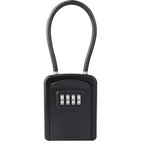 1 x Portable Key Safe Combination Protection Box Hanging Key Box Key Lock Box Security Box Black