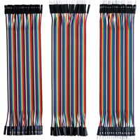 120pcs Multicolored Dupont Wire 40pin Male to Female, 40pin Male to Male, 40pin Female to Female Breadboard Jumper Ribbon Cables Kit Compatible with Arduino Projects