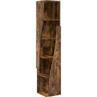 vidaXL Meuble d'angle 27,5x27x140cm Bois d'ingénierie Chêne fumé