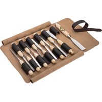 Borsa porta attrezzi kirschen rolltasche marrone pelle 12 scomparti