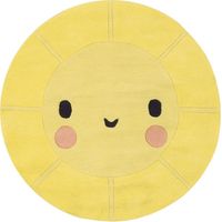 Tapis lilipinso 100% coton diamètre 100 cm - emojie