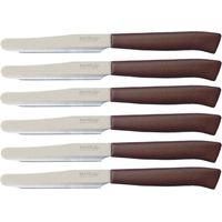 Marietti Horeca set 6 coltelli metà seghetto marrone
