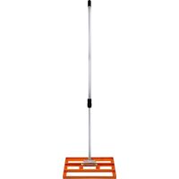 Rasenrakel 50cm Levelingrake Rasen Rakel Rake Stahl Orange 1.9m Flächenebener