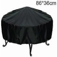 Outdoor BBQ Cover Waterproof BBQ Grill Cover Rainproof Dustproof Round BBQ Grill Cover (8636cm)