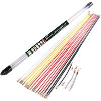 Dekton Mega Pro Cable Super Rod Kit 16m With Attachments Set Electrical Access