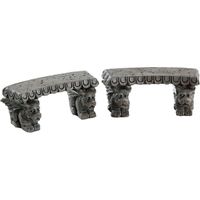 Gargoyle Stone Benches Set Of 2 Réf. 84370