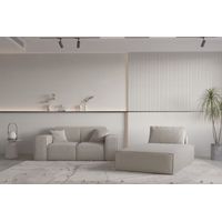 Sofa Set 2-teilig Sezlong und Sofa 2-Sitzer CELES PREMIUM Stoff Ascot Bukla Beige