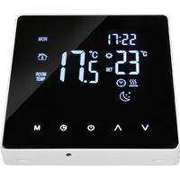 Thermostat de chauffage au sol avec écran tactile LCD, 4400 W, réglage de la température de 5 à 60 °C, alimentation CA 90-240 V 3 A avec connexion Wi-Fi