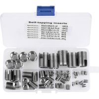 50 insertos roscados autorroscantes de acero inoxidable 302, tornillo de inserción de rosca autorroscante helicoidal