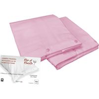 PAIRE la TAIE DE l'OREILLER EN FLANELLE Flanelle ROSE Fleur ©