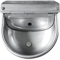 Wassertränke Schwimmer-Tränkebecken aus Edelstahl Automatischer Trinknapf mit Ablassschraube und einstellbarem Schwimmerventil für Pferde, Hunde, Rinder, Ziegen, Schafe, Schweine, automatische Viehträ