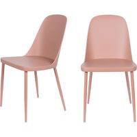 Chaise design, 2 chaises design PIP - Boite à design Rose en Polypropylène, BOITE A DESIGN