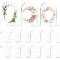 Lot de 15 marque places de mariage, panneaux en plexiglas transparent avec 15 bases, panneaux de bienvenue en acrylique transparent pour mariages, fêtes, réunions et bureaux.