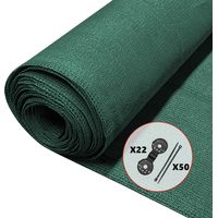 VOUNOT Rete Ombreggiante 1×10m, Telo Frangivista Recinzione Giardino HDPE, Verde