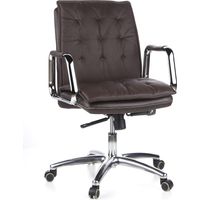 Siège de bureau / Fauteuil de direction VILLA 10, cuir Nappa marron hjh OFFICE