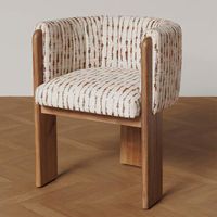 Chaise Amphitryon Beige Bois d'Acacia 60x63x77cm