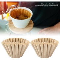 50 filtres à café jetables en fibre de bois pour tasses (taille S)