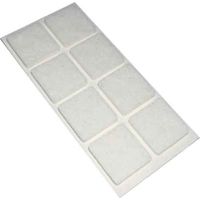 FILZPADS QUADRAT 35x35 mm - Weiß - Blister 4 Stück