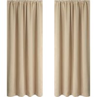Rideaux occultants en liquidation pour chambre et salon - Rideaux thermiques isolants occultants 96 x 137 cm