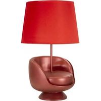 Lámpara de mesa haobosic retro roja 40 W 26 cm