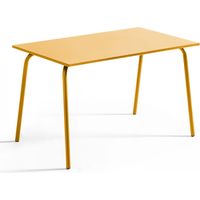 Table de jardin en acier jaune - Palavas