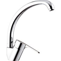 Rubinetto Miscelatore Monocomando Girevole Lavello Alto in Ottone Mariani Vela Cromato