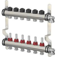 Simplex Verteiler Edelstahl 1'' für FBH 4 Kr.,m.Durchflusseinsätzen 0-5 l/min. F18513