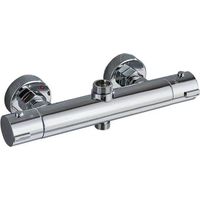 Mitigeur thermostatique pour colonne, robinet de douche en laiton haut G3/4 Bsp + bas G1/2 Bsp, robinet de contrôle de température entièrement en cuivre, vanne de mélange thermostatique solaire