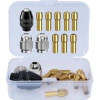 Dremel Lot de 11 Mandrins de Perçage, Mandrin Dremel 4486, Pinces de Serrage 4485, Têtes de Serrage en Laiton à Changement Rapide pour Dremel 4000, Trio et Plus, avec Boîte