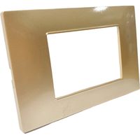 Placchetta per interruttore in metallo a 3 oro satinato cassetta 503 compatibile con vimar plana supporto cover