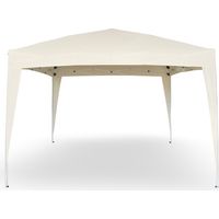 Gazebo Eden richiudibile 3 m x 3 m in ferro verniciato bianco con telo beige