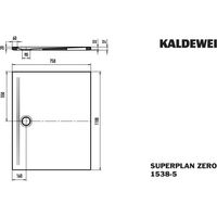 Kaldewei 353847983231 DW SUPERPLAN ZERO Mod.1538-5, 750 x