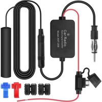 Amplificateur Antenne Autoradio, 12V Dab Antenne Voiture Compatible avec Radio Dab/FM/AM, Antenne Autoradio Dab/FM pour Autoradios Post-Equipés, Antenne Radio Voiture pour Véhicule,Camping,SUV