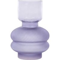 Florero de vidrio violeta 24 cm jarrón sobremesa moderno decoración Rodia