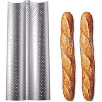 Moule à baguettes pour deux pains accessoire de boulangerie pour cuisson de pain traditionnel français à la maison