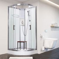 Vidalux Pure E 1000 x 1000 Electric Shower Cabin Triton Lux Metal 9.5KW