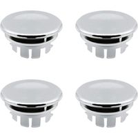 Couvercle de trop-plein pour lavabo - Anneau de trop-plein de rechange - Bouchon pour salle de bain, cuisine, lavabo - Trou rond de trop-plein - insérer correctement les pièces de rechange (4 pièces)-