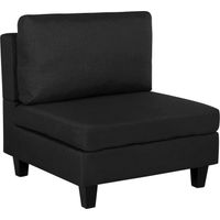 1-Seat Section FEVIK Fabric Black