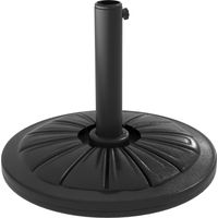 Base per Ombrellone Rotonda Ø43cm da 13kg in Cemento per Pali da 32/38/48mm, Nero
