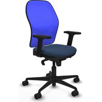 Jorquera sincro malla azul similpiel azul marino brazos 2D base nailon ruedas 65mm nailon