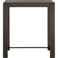 Table de bar de jardin Table d'extérieur Marron 100x60,5x110,5 cm Résine tressée