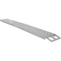 Rampe de chargement pliable antidérapante pour moto, cinghia de sécurité, acier, argenté, 1 pièce