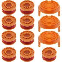 WA00010 Bobine de rechange longue durée pour tondeuses Worx 20 V Ø 1,65 mm/3 m Compatible avec WG150,WG151,WG151.5,WG152,WG153,WG154,WG155,WG155.5,WG156,WG157,WG160,WG160.1,WG160.2,WG163.WG165,WG175,
