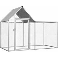 Poulailler 2x1x1,5 m en acier galvanisé