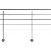 PRESTIO – Kit garde-corps 2m prêt-à-poser en aluminium laréral Gris